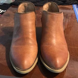 Forever21 brown leather ankle boots